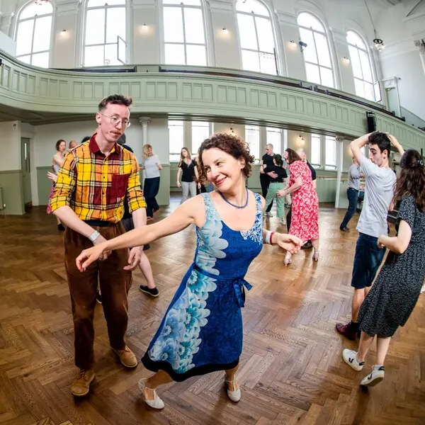 Dancers in a busy Glasgow hall